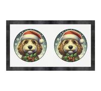 Azeeda 'Cockapoo Wearing a Santa Hat' Pet Feeding Mat (PM00033610)