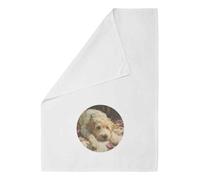 Azeeda 'Cockapoo with Roses' White Cotton Tea Towel/Dish Cloth (TW00082933)