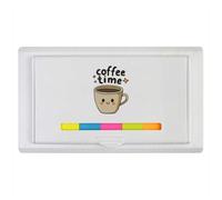 Azeeda 'Coffee Time Cute Coffee Cup' Sticky Note Ruler Pad (ST00045998)