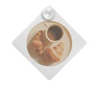 Azeeda 'Coffee with Croissants' Suction Cup Car Window Sign (CG00038863)