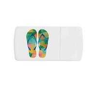 Azeeda 'Colorful Flip Flops' Pill Box with Tablet Splitter (PI00043670)