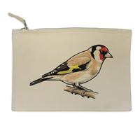 Azeeda 'Colorful Goldfinch' Canvas Clutch Bag/Accessory Case (CL00049618)