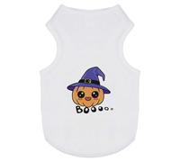 Azeeda 'Colorful Halloween Pumpkin In A Hat Kawaii ' Pet Dog/Cat T-Shirt, L (PT00167379)