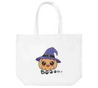 Azeeda 'Colorful Halloween Pumpkin In A Hat Kawaii ' Tote Shopping Bag For Life (BG00086456)