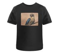 Azeeda 'Colorful Kookaburra on a Branch - Exotic Bird' Unisex T-Shirt - 100% Cotton, Black, L (TA00396086)