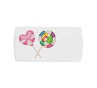 Azeeda 'Colorful Lollipops' Pill Box with Tablet Splitter (PI00039981)