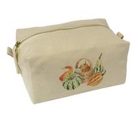 Azeeda 'Colorful Watercolor Pumpkins and A Basket' Canvas Wash Bag/Makeup Case (CS00047866)