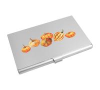 Azeeda 'Colorful Watercolor Pumpkins Illustration' Business Card Holder/Credit Card Wallet (CH00050748)