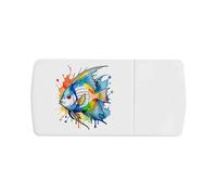 Azeeda 'Colourful Angelfish' Pill Box with Tablet Splitter (PI00043984)