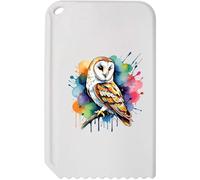Azeeda 'Colourful Barn Owl' Plastic Ice Scraper (IC00052134)