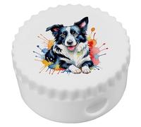 Azeeda 'Colourful Border Collie' Compact Pencil Sharpener (PS00056855)