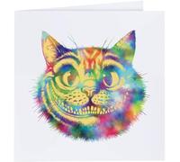 Azeeda 'Colourful Cheshire Cat' Blank Greeting Card (GC00083095)