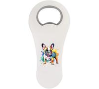 Azeeda 'Colourful French Bulldog' Bottle Opener Fridge Magnet (BO00105952)