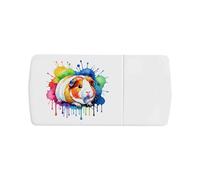 Azeeda 'Colourful Guinea Pig' Pill Box with Tablet Splitter (PI00043959)