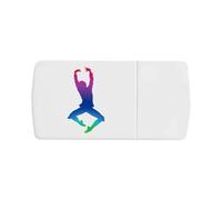 Azeeda 'Colourful Jumping Dancer' Pill Box with Tablet Splitter (PI00039086)
