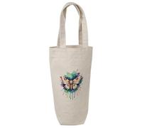 Azeeda 'Colourful Moth' Cotton Wine Bottle Gift/Travel Bag (BL00050560)