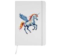 Azeeda 'Colourful Pegasus' Ruled Notebook - White, A5 (NB00095161)