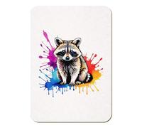 Azeeda 'Colourful Raccoon' Fridge Magnet (FM00066950)