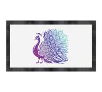 Azeeda 'Colourful Stylised Peacock' Pet Feeding Mat (PM00035101)