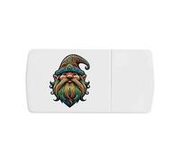 Azeeda 'Colourful Wizard Gnome' Pill Box with Tablet Splitter (PI00039078)