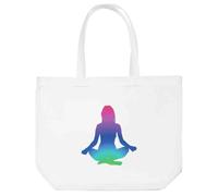 Azeeda 'Colourful Yoga Pose' Tote Shopping Bag For Life (BG00087288)