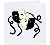 Azeeda 'Comedy and Tragedy Masks' Blank Greeting Card (GC00057825)