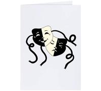 Azeeda 'Comedy and Tragedy Masks' Greeting Card - A4 (GC00057826)