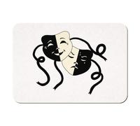 Azeeda 'Comedy and Tragedy Masks' Rectangular Fridge Magnet - Decorative Refrigerator & Whiteboard Magnet for Home, Kitchen or Office - 70mm x 49mm (FM00051708)