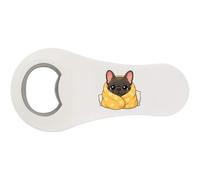 Azeeda 'Comfy French Bulldog' Bottle Opener Fridge Magnet (BO00107927)