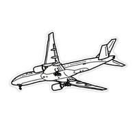 Azeeda 'Commercial Aircraft' Clear Premium Vinyl Decal Stickers - Waterproof, Durable & Easy to Apply - for Car Bumpers, Windows, Bins & More - XXL (720mm) (DC00154677)