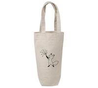 Azeeda 'Confetti Fox' Wine Bottle Bag - Natural (BL00048818)