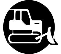 Azeeda 'Construction Vehicle Graphic' Reusable Stencil - Durable Decorative Template for Painting and Spraying on Walls, Tiles, Wood, Fabric & Craft Projects - XL (A3) (WS00080935)