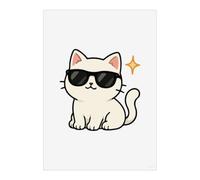 Azeeda 'Cool Cat' Wall Art Poster Print - Unframed Artwork for Home Decor - A4 Portrait (PP00374681)