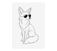 Azeeda 'Cool Fox' Wall Art Poster - A5 Portrait (PP00375885)