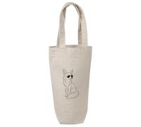 Azeeda 'Cool Fox' Wine Bottle Bag - Natural (BL00052393)