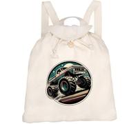 Azeeda 'Cool Monster Truck' Canvas Rucksack/Backpack (RK00046162)
