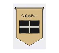 Azeeda 'Cornwall Banner' Temporary Tattoo - Water Resistant, Skin-Safe, Non-Toxic Transfer (TO00104473)