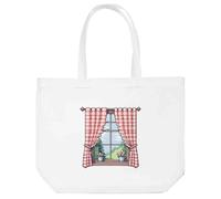 Azeeda 'Cosy Cottage Window' Tote Shopping Bag For Life (BG00091524)