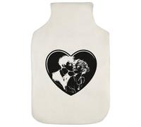 Azeeda 'Couple in Love Heart' Hot Water Bottle Cover (HW00046696)