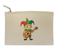 Azeeda 'Court Jester Playing Lute' Canvas Clutch Bag/Accessory Case (CL00051333)
