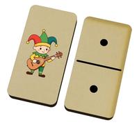 Azeeda 'Court Jester Playing Lute' Domino Set & Box (DM00055761)