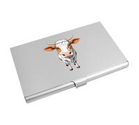 Azeeda 'Cow Close Up' Business Card Holder/Credit Card Wallet (CH00052716)
