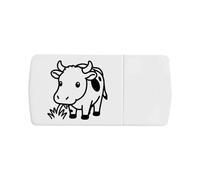 Azeeda 'Cow Eating a Piece of Grass' Pill Box with Tablet Splitter (PI00041315)