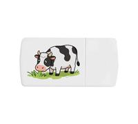 Azeeda 'Cow Eating Piece of Grass' Pill Box with Tablet Splitter (PI00041314)