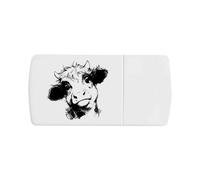 Azeeda 'Cow Portrait' Pill Box with Splitter (PI00046552)