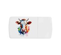 Azeeda 'Cow Portrait' Pill Box with Tablet Splitter (PI00043997)