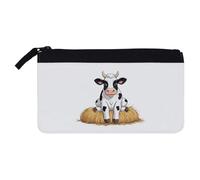 Azeeda 'Cow Sitting on Hay Bale' Pencil Case (PC00063761)