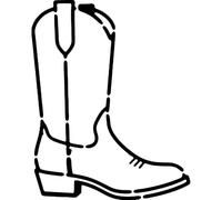 Azeeda 'Cowboy Boot' Wall Stencil - S (A6) (WS00083547)