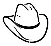 Azeeda 'Cowboy Hat Line Art' Reusable Stencil - Durable Decorative Template for Painting and Spraying on Walls, Tiles, Wood, Fabric & Craft Projects - M (A5) (WS00082331)