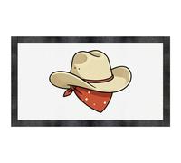 Azeeda 'Cowboy Hat with a Bandana' Pet Feeding Mat (PM00036205)